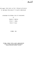 Enforcement Adjudication and Public Information Strategies for the General Deterrence of Driving While Intoxicated Information for Potential Field Site Participants