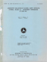 Laboratory Evaluation of Alcohol Safety Interlock Systems Volume III  Instrument Performance at High BAL