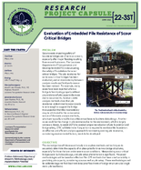 Evaluation of Embedded Pile Resistance of Scour Critical Bridges Research Project Capsule 223ST