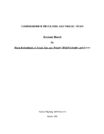 Comprehensive Truck Size and Weight Study Summary Report Phase 1 1995
