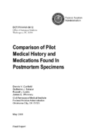 Comparison of Pilot Medical History and Medications Found in Postmortem Specimens