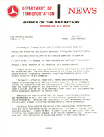 Department of Transportation News Releases for August 1972