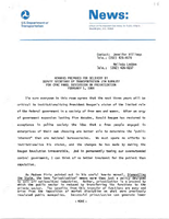 Deputy Secretary of Transportation Jim Burnley Speeches February 1986