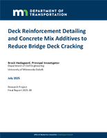 Deck Reinforcement Detailing and Concrete Mix Additives to Reduce Bridge Deck Cracking