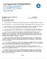 Department of Transportation News Releases December 1977
