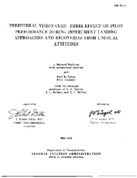 Peripheral vision cues  their effect on pilot performance during instrument landing approaches and recoveries from unusual attitudes