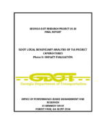 GDOT Local Beneficiary Analysis of TIA Project Expenditures Phase II  Impact Evaluation