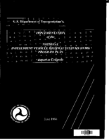 Implementation Of The National Intelligent Vehicle Highway Systems IVHS Program Plan Report To Congress