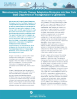 Case Study Mainstreaming Climate Change Adaptation Strategies into New York State Department of Transportations Operations