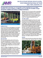 InSitu Scour Testing Device ISTD State Demonstrations of Field Soil Tests Boston KY