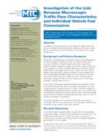 Investigation of the Link Between Macroscopic Traffic Flow Characteristics and Individual Vehicle Fuel Consumption  Tech Transfer Summary