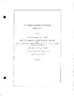 Interstate Commerce Commision Report of the Accident  Investigation Occuring on the INDIANAPOLIS UNION RAILWAY AND CLEVELAND CINCINNATI CHICAGO AND ST LOUIS RAILWAY INDIANAPOLIS IN