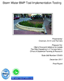 Storm Water BMP Tool Implementation Testing