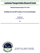 Variability of InLine RAP Crushing vs PreScreened RAP Stockpiles