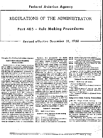 Part 405 Rule Making Procedures