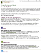 Human Environment Digest November 29 2018