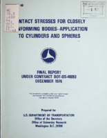 Contact stresses for closely conforming bodiesapplication to cylinders and spheres