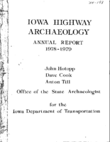 Iowa Highway Archaeology Annual Report 19781979