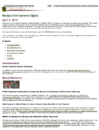Human Environment Digest April 7 2016