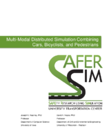 MultiModal Distributed Simulation Combining Cars Bicyclists and Pedestrians