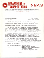 Department of Transportation News Urban Mass Transportation Administration DOT 12169
