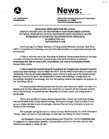 Deputy Secretary of Transportation Mortimer Downey Speeches September 1998
