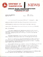 Department of Transportation News Urban Mass Transportation Administration UMTA 7574