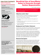 Beneficial Use of Iowa Waste Ashes in Concrete through Carbon Sequestration Tech Transfer Summary