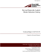 Revised Statewide Asphalt Binder Selection Catalog