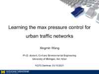 Learning the Max Pressure Control for Urban Traffic Networks