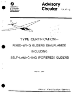 AC 21172 Type Certification  FixedWing Gliders Sailplanes Including SelfLaunching Powered Gliders
