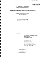 Oversight of fare collection practices  summary report