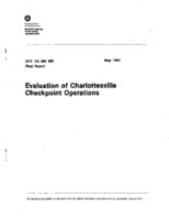 Evaluation of Charlottesville Checkpoint Operations