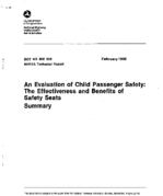 An Evaluation of Child Passenger Safety The Effectiveness and Benefits of Safety Seats Summary