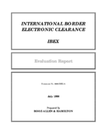 International Border Electronic Clearance  IBEX  evaluation report