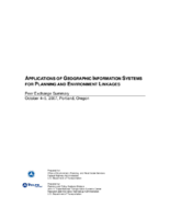 Applications of geographic information systems for planning and environmental linkages