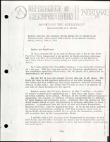 Remarks Prepared for Delivery inside Boeing 747 by Secretary of Transportation John A Volpe