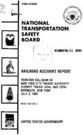 Interstate Commerce Commision Report of the Accident  Investigation Occuring on the NEW YORK CITY TRANSIT AUTHORITY BROOKLYN NY