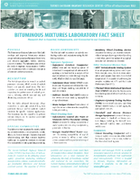 Bituminous Mixtures Laboratory Fact Sheet  Research that is Essential Indispensable and Connected to our Customers 2002