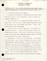 Statement of John A Volpe Secretary Department of Transportation before the Subcommittee on Housing