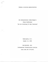 FAA Administrator James B Busey Speeches August 1989