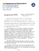 Department of Transportation News Office of Public Affairs UMTA 5077