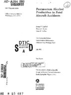 Postmortem Alcohol Production in Fatal Aircraft Accidents