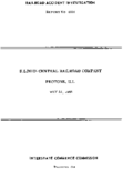 Interstate Commerce Commision Report of the Accident  Investigation Occuring on the ILLINOIS CENTRAL RAILROAD COMPANY PEOTONE IL