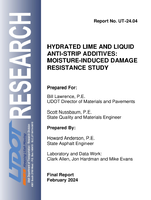 Hydrated Lime and Liquid AntiStrip Additives MoistureInduced Damage Resistance Study