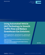 Using Automated Vehicle AV Technology to Smooth Traffic Flow and Reduce Greenhouse Gas Emissions