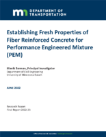 Establishing Fresh Properties of Fiber Reinforced Concrete for Performance Engineered Mixture PEM