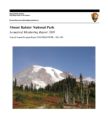 Mount Rainier National Park  acoustical monitoring Report 2009