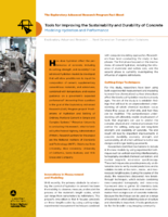 Tools for Improving the Sustainability and Durability of Concrete Modeling Hydration and Performance