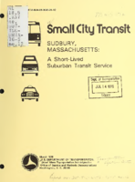 Small City Transit Sudbury Massachusetts A ShortLived Suburban Transit Service